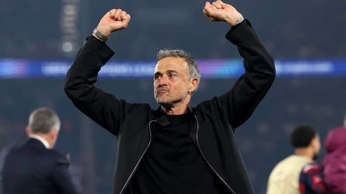 Luis Enrique celebra una victoria del PSG