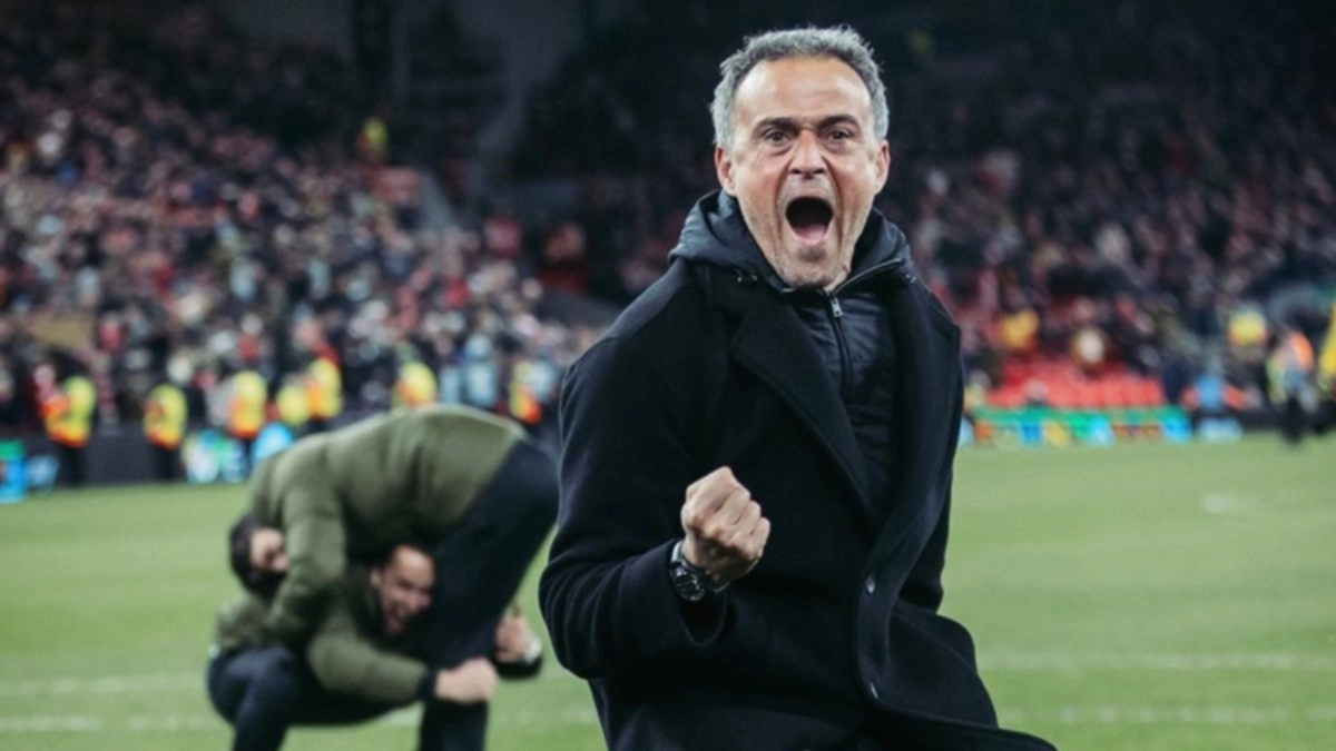 Luis Enrique celebra una victoria del PSG