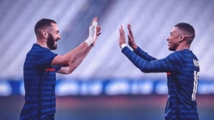 Benzema, el mayor activo para convencer a Mbappé. Foto: Marca