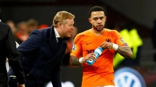 Memphis Depay solo llegará a Barcelona si sigue Koeman. Foto: Intra Sports