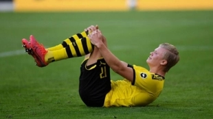 La lesión de Erling Haaland, clave en los fracasos del conjunto alemán. Foto: Getty