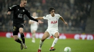 Bryan Gil, con pocos minutos en el Tottenham Hotspur. Foto: El País