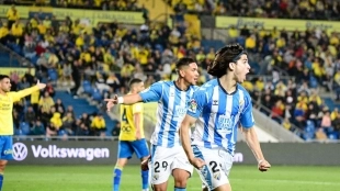 Álex Calvo celebrando el gol que le dio el empate contra Las Palmas | Fotografía: El Día de Córdoba 
