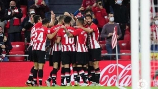 Los jugadores del Athletic Club celebran un gol. Foto: GOL PLAY