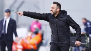 Roberto De Zerbi, entrenador del Marsella, se ha quedado sin el fichaje de Nketiah.