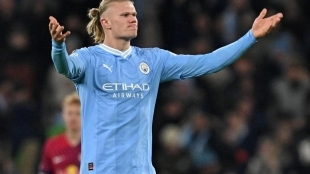 Erling Haaland, delantero del Manchester City, cuyo contrato acaba en 2027