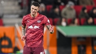 Benjamin Sesko, delantero del RB Leipzig 