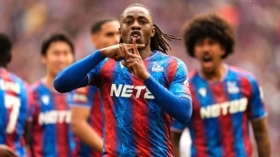 Eze celebrando el gol de la victoria