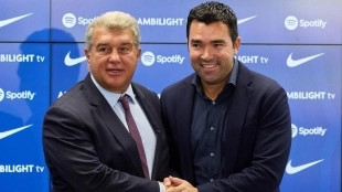 Joan Laporta and Deco, members of the Barcelona board