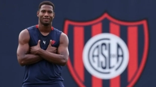 <p>Jhohan Romaña, player for San Lorenzo</p>