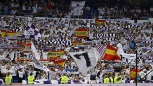 Los aficionados del Real Madrid