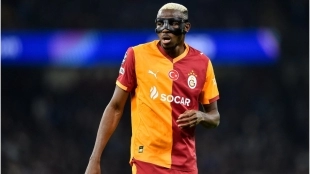 Victor Osimhen during a match with Galatasaray