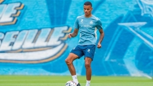 Mason Greenwood during a training session with Olympique de Marseille.