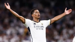 Jude Bellingham celebrates a goal scored against Real Madrid