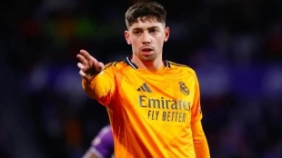 Fede Valverde during a match with Real Madrid