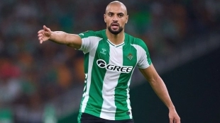 Sofyan Amrabat during a match with Real Betis