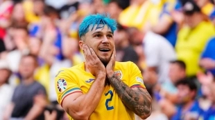 Andrei Ratiu during a match with the Romania national team